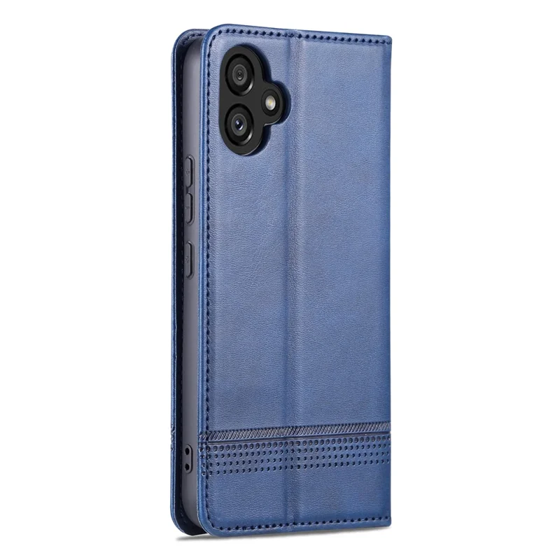 AZNS PU Leather Phone Case for Samsung Galaxy A04e 4G / F04 4G / M04 4G, Stand Magnetic Absorption Flip Wallet Cover - Blue