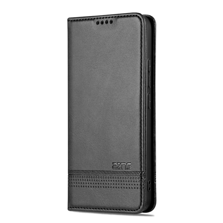 AZNS Pour Xiaomi 13 5G Étui Flip en Cuir Portefeuille Avec Support - Texture de Cuir de Vache Antichocs - Noir