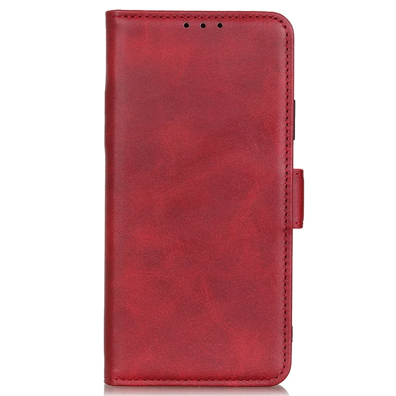Wallet Phone Stand Case for Motorola Moto G53 5G / G13 4G / G23 4G , Cowhide Texture PU Leather Phone Cover - Red