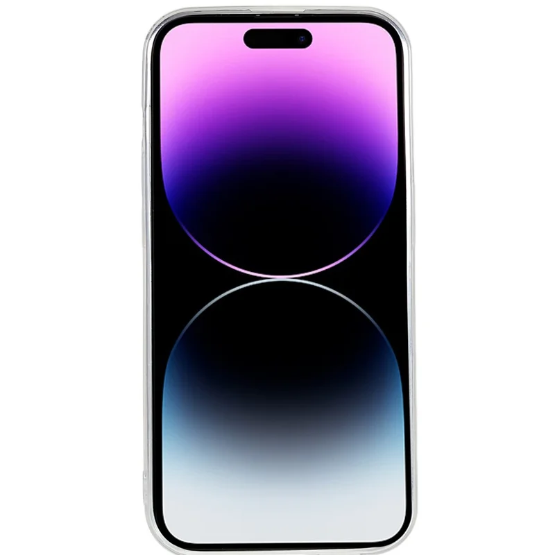 For iPhone 14 Pro Max Epoxy Mobile Phone Case Star Planet Pattern Soft TPU Shockproof Back Cover - White