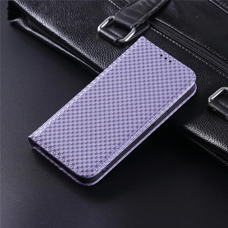 Étui en cuir texturé pour Samsung Galaxy S23 Ultra Wallet Phone Case Folio Flip Cover avec support - Violet clair
