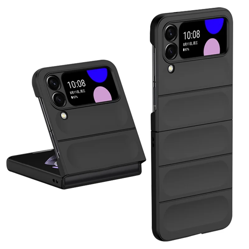 Cell Phone Cover for Samsung Galaxy Z Flip3 5G, Skin-touch Rugged Hard PC Phone Case - Black