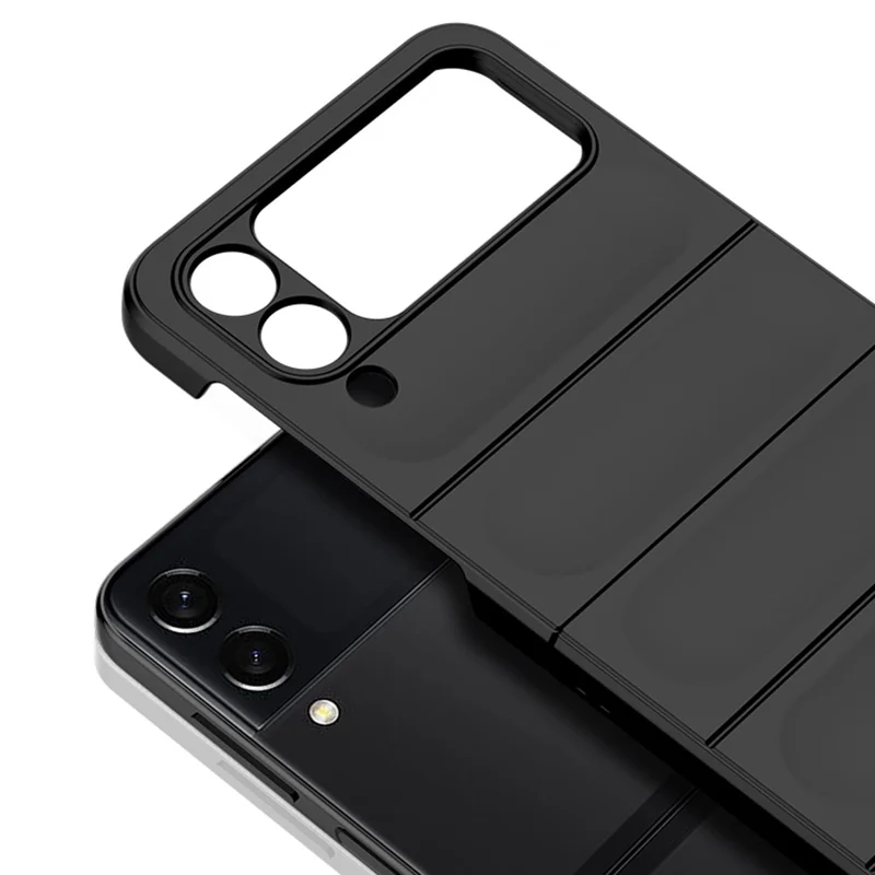 Skin-touch Folding Phone Case for Samsung Galaxy Z Flip4 5G, Hard PC Back Rugged Phone Cover - White