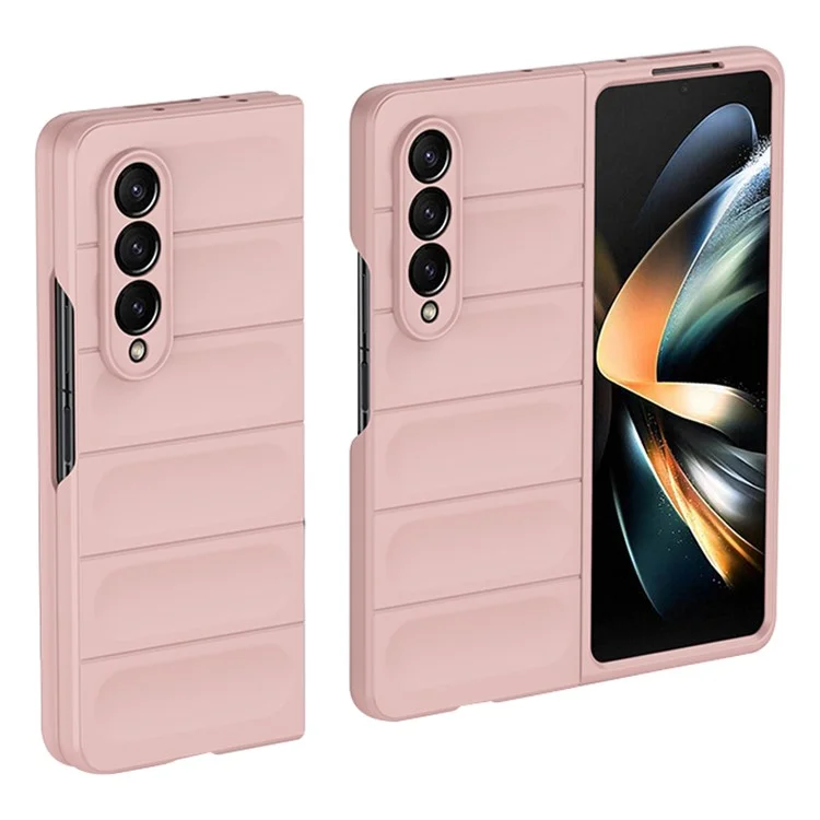 For Samsung Galaxy Z Fold4 5G Skin-touch Hard PC Back Case Drop-proof Rugged Phone Cover - Pink