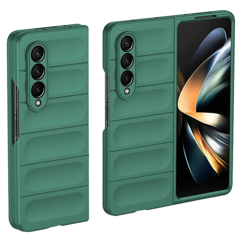 For Samsung Galaxy Z Fold3 5G Skin-touch Hard PC Back Case Shockproof Rugged Phone Cover - Green