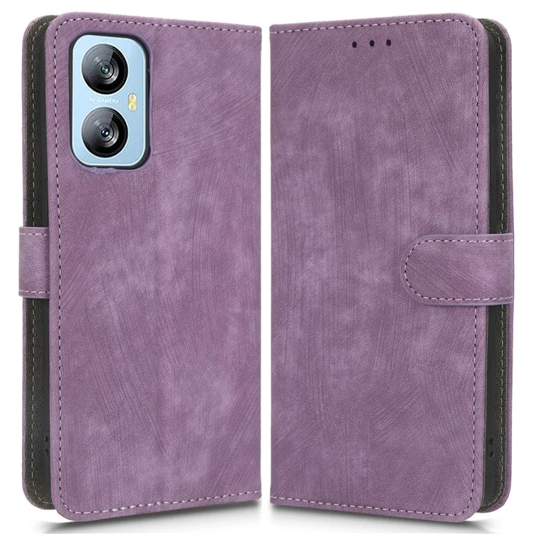 For Blackview A52 4G / A52 Pro 4G Phone Stand Case RFID Blocking PU Leather Magnetic Mobile Phone Cover Wallet - Purple