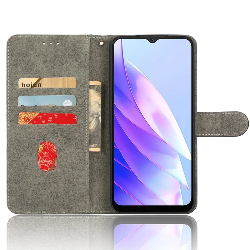 Capa com Suporte para Telemóvel For Blackview A52 4G / A52 Pro 4G, Capa Magnética em Pele Sintética com Bloqueio RFID e Carteira - Preto