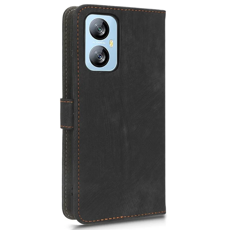 Capa com Suporte para Telemóvel For Blackview A52 4G / A52 Pro 4G, Capa Magnética em Pele Sintética com Bloqueio RFID e Carteira - Preto