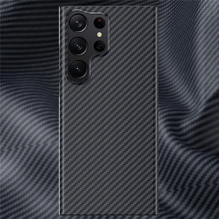 Back Case for Samsung Galaxy S23 Ultra Carbon Fiber Texture Aramid Fiber Ultra Slim Fall Proof Phone Cover