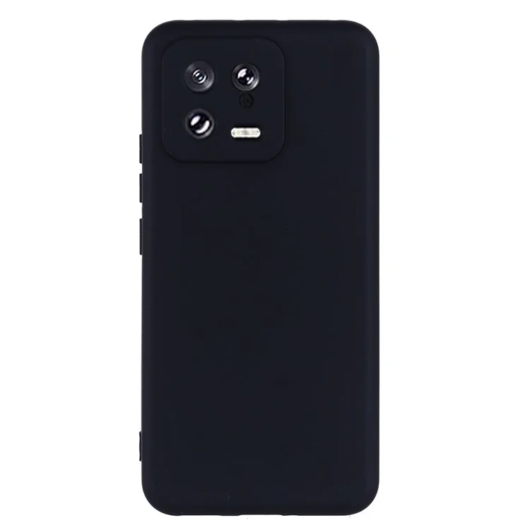 Для Xiaomi 13 5G противоударный жидкий силиконовый чехол Сотовый телефон Крышка Защитник со шнурком - Черный