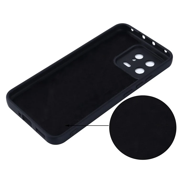 Pour le Couvercle de Couverture de Téléphone Portable Xiaomi 13 5G à Carrique Liquide à Tock à Amorçage - Noir