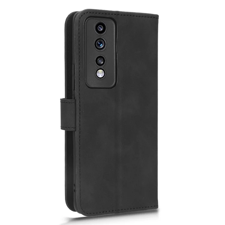 Coque Flip Shell pour Honor 80 GT 5G Peau tactile Étui en cuir PU Portefeuille Support Housse de téléphone mobile - Noir
