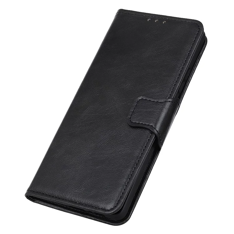 For OnePlus Nord CE 3 Lite 5G / Nord N30 5G PU Leather Phone Case Stand Crazy Horse Texture Wallet Phone Cover - Black