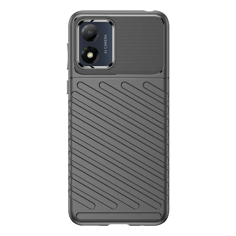 Funda Antigolpes para Teléfono Móvil Motorola Moto E13 4G, Serie Thunder Anticorrosión Funda Trasera de TPU Reforzado - Negro
