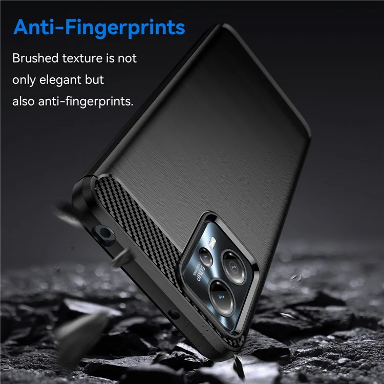 Étui de téléphone portable antichoc pour Motorola Moto G13 4G / G23 4G, texture en fibre de carbone brossée Housse de téléphone anti-rayures - Noir