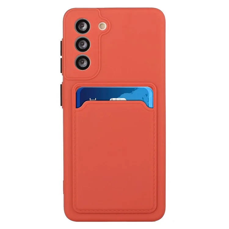 For Samsung Galaxy S23+ Mobile Phone Case Soft TPU Drop-proof Cover with Card Slot - Rose