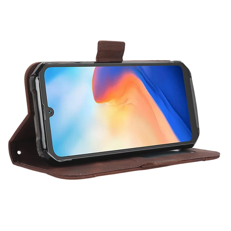 For Blackview BV7200 4G Multiple Card Slots Phone Leather Cover Stand Wallet Protective Phone Case - Brown