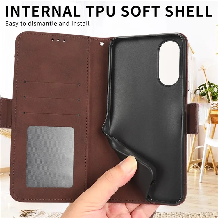 Für Google Pixel 7a Wallet Protective Phone Case Mehrere Kartensteckplätze PU-Leder Telefon-Ständer Cover - Braun