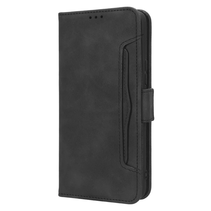 For Infinix Hot 20 Play 4G PU Leather Phone Cover Multiple Card Slots Stand Wallet Protective Phone Case - Black