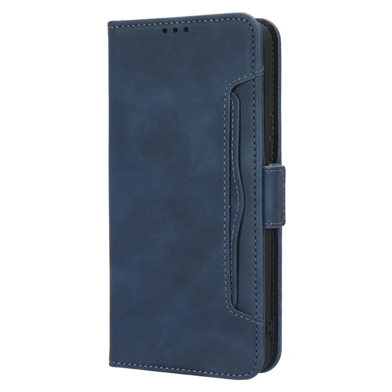 For Infinix Hot 20 Play 4G PU Leather Phone Cover Multiple Card Slots Stand Wallet Protective Phone Case - Blue