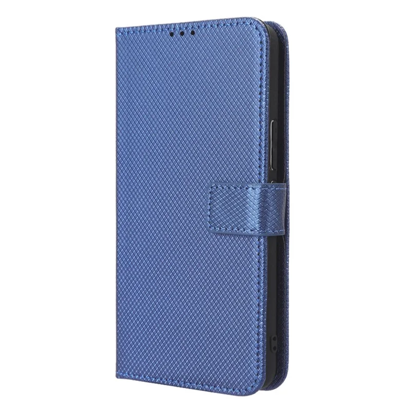 For Infinix Hot 20 Play 4G Diamond Texture PU Leather Wallet Cover Stand Smartphone Case - Blue