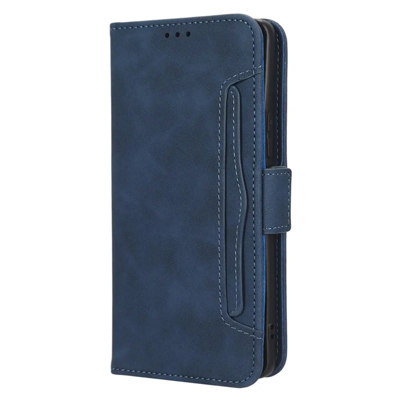 For vivo X90 Pro+ 5G PU Leather Flip Cover Multiple Card Slots Stand Wallet Phone Case - Blue