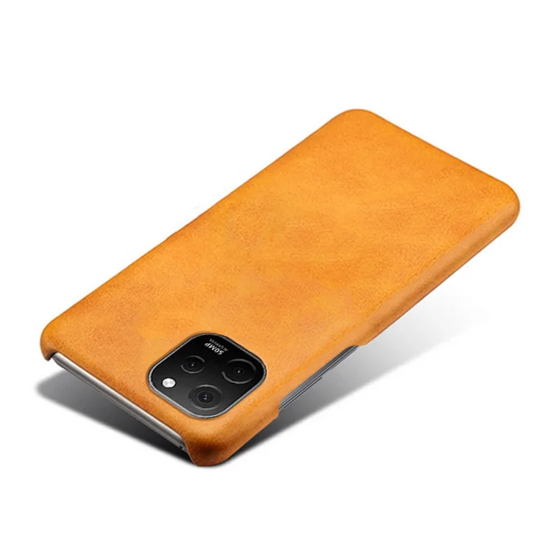 For Huawei nova Y61 4G Calf Textured Cell Phone Cover Anti-scratch PU Leather Coated PC Mobile Phone Case - Orange