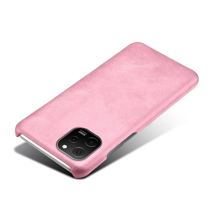 Pour Huawei nova Y61 4G Calf Textured Cell Phone Cover Anti-scratch PU Leather Coated PC Mobile Phone Case - Rose Gold
