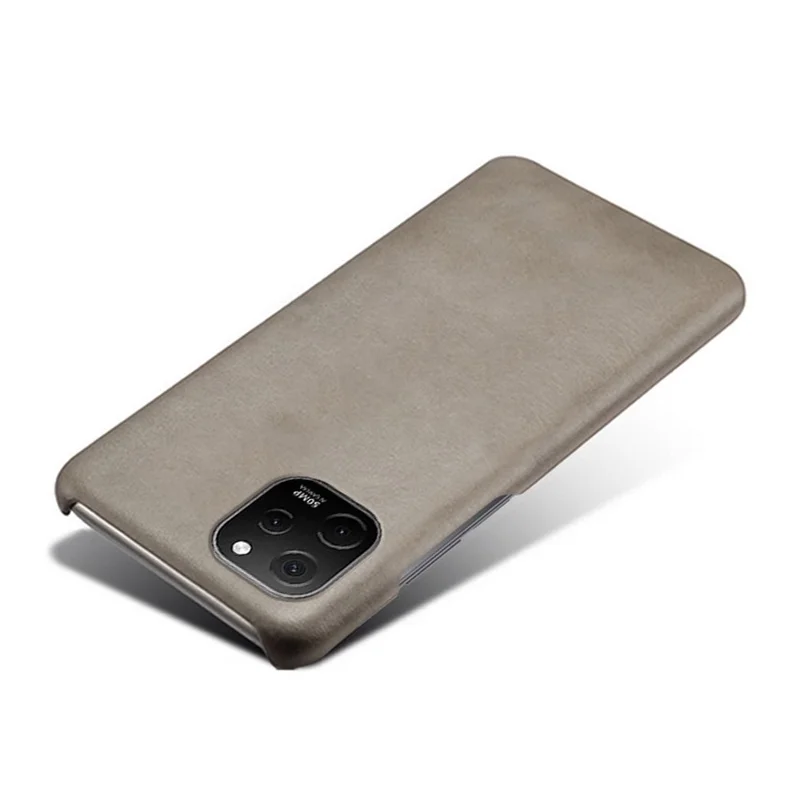 For Huawei nova Y61 4G Calf Textured Cell Phone Cover Anti-scratch PU Leather Coated PC Mobile Phone Case - Grey