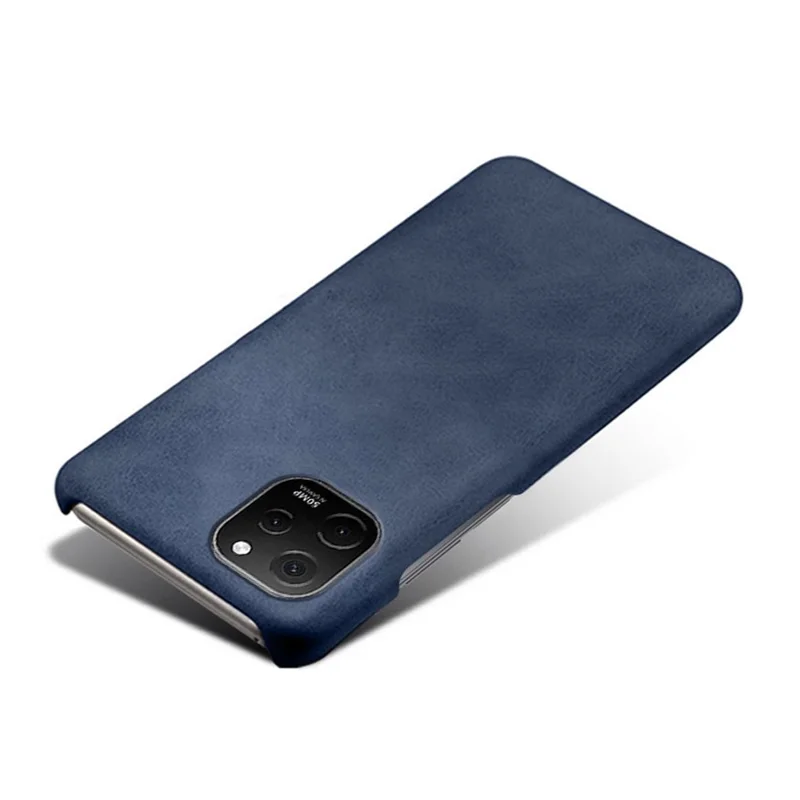 For Huawei nova Y61 4G Calf Textured Cell Phone Cover Anti-scratch PU Leather Coated PC Mobile Phone Case - Blue