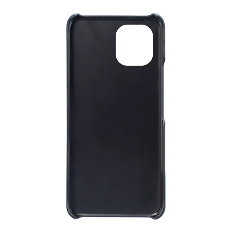 For Huawei nova Y61 4G Calf Textured Cell Phone Cover Anti-scratch PU Leather Coated PC Mobile Phone Case - Blue