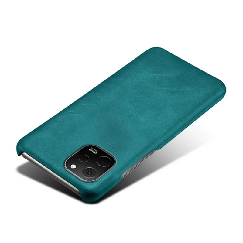 For Huawei nova Y61 4G Calf Textured Cell Phone Cover Anti-scratch PU Leather Coated PC Mobile Phone Case - Green