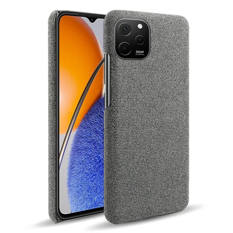 Skråt for Huawei nova Y61 4G stødfast hylster i ensfarvet hårdt PC-stoftelefontilbehør - Grå