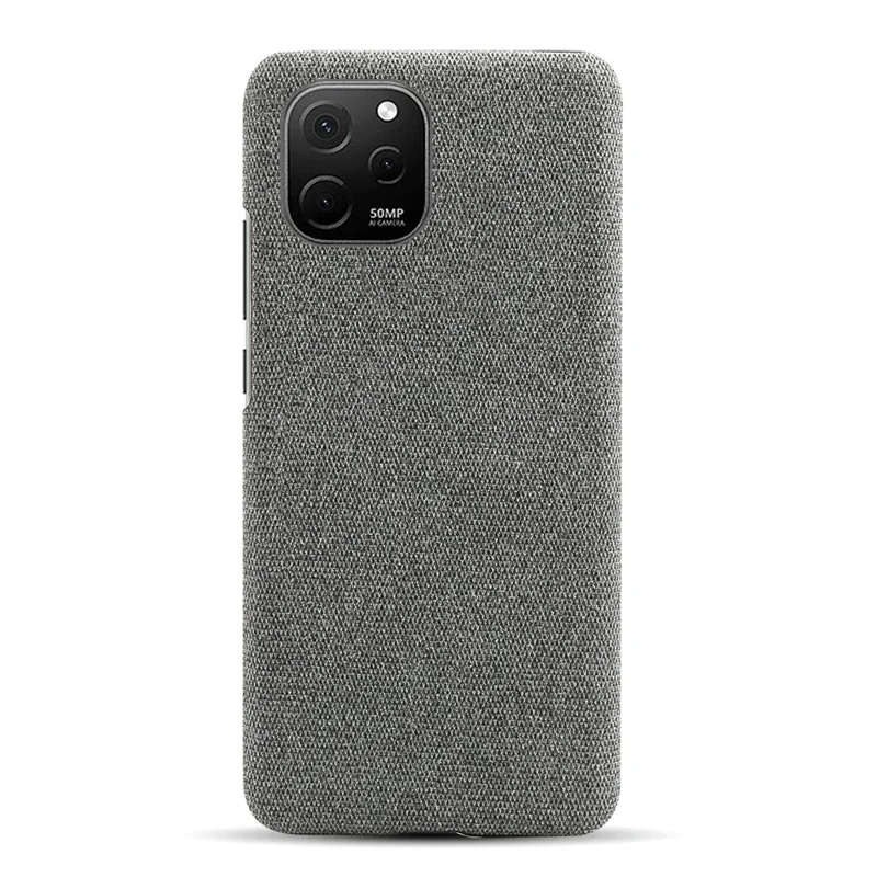 Skråt for Huawei nova Y61 4G stødfast hylster i ensfarvet hårdt PC-stoftelefontilbehør - Grå