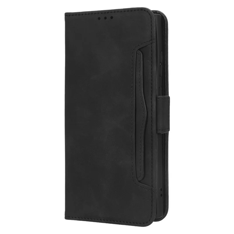 Für Samsung Galaxy S23 Ultra Mehrere Kartensteckplätze PU-Leder Handyhülle Stand Brieftasche Klapphülle - Schwarz