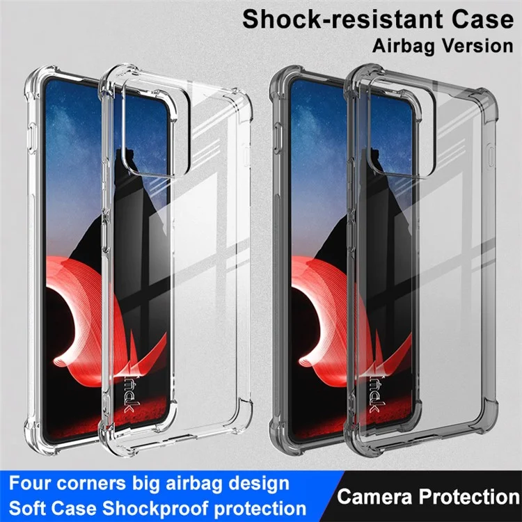Étui de téléphone en TPU transparent IMAK pour Motorola ThinkPhone 5G, conception à quatre coins amortissante et protection anti-choc - Transparent