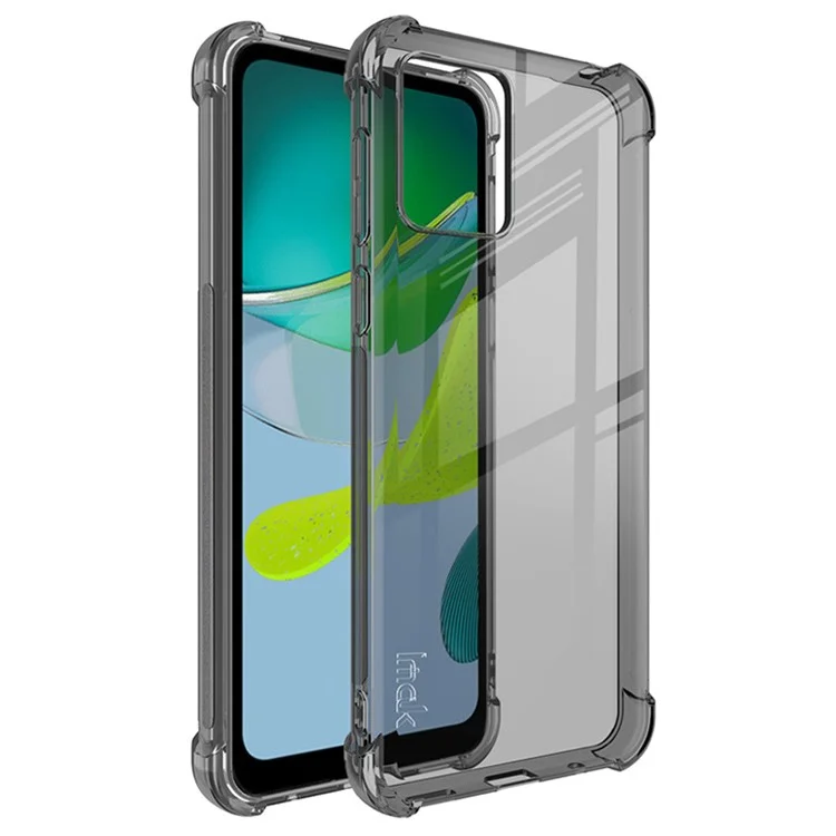 IMAK для Motorola Moto E13 4G Прозрачный TPU-чехол для телефона с защитой углов и воздушными подушками, ударостойкий чехол - прозрачный черный