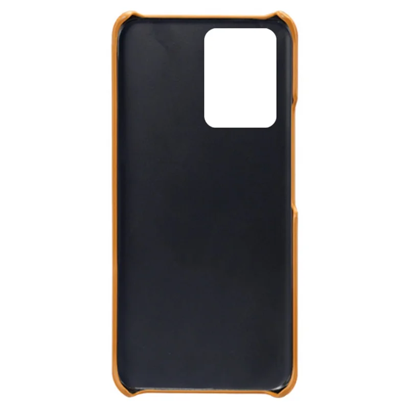 For Xiaomi Redmi Note 12 Pro+ 5G Phone Back Cover PC+PU Leather Phone Case with Dual Card Slots - Orange