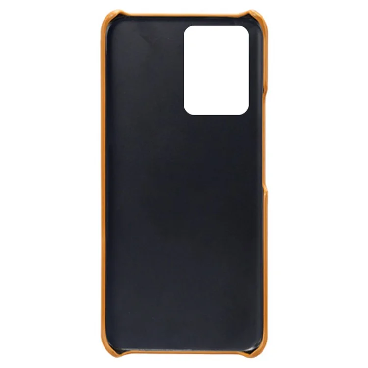 For Xiaomi Redmi Note 12 Pro+ 5G Calf Textured Phone Cover Anti-scratch PU Leather Coated PC Mobile Phone Case - Orange