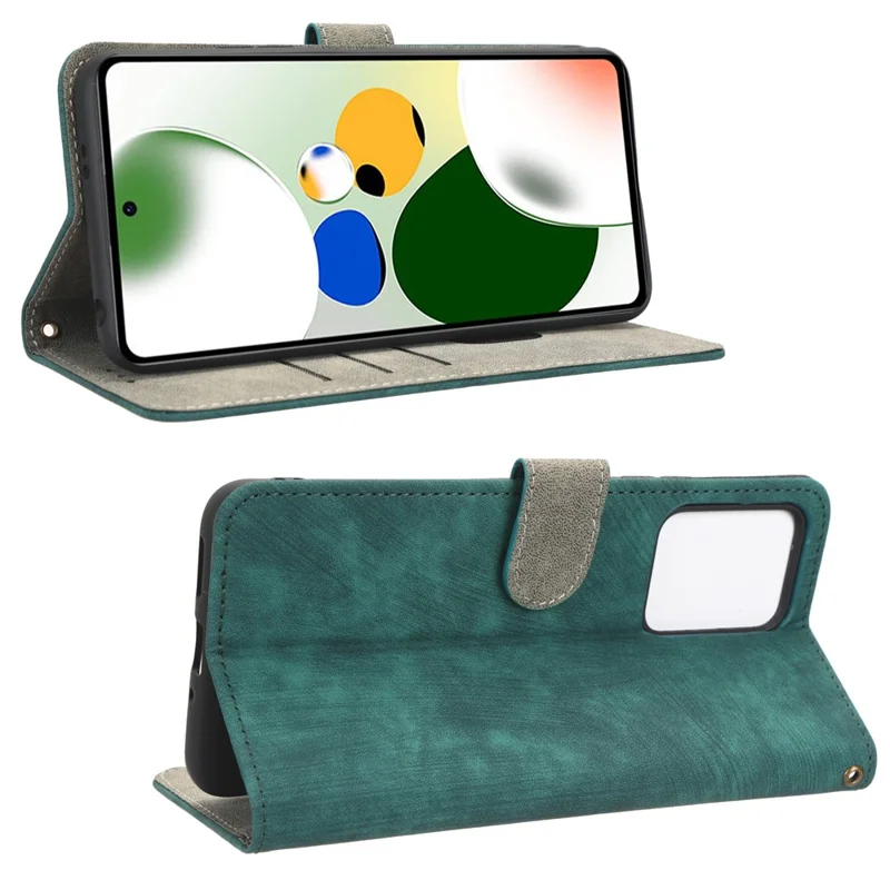 For Xiaomi Poco X5 Pro 5G / Redmi Note 12 Pro 5G / Redmi Note 12 Pro Speed 5G Leather Phone Case Phone Stand RFID Blocking Wallet Cover - Green