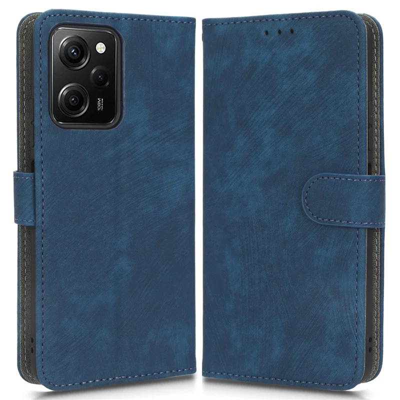 For Xiaomi Poco X5 Pro 5G / Redmi Note 12 Pro 5G / Redmi Note 12 Pro Speed 5G Leather Phone Case Phone Stand RFID Blocking Wallet Cover - Blue