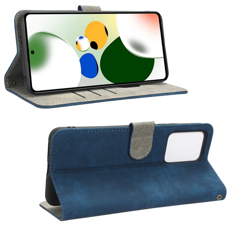 For Xiaomi Poco X5 Pro 5G / Redmi Note 12 Pro 5G / Redmi Note 12 Pro Speed 5G Leather Phone Case Phone Stand RFID Blocking Wallet Cover - Blue