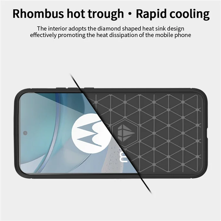MOFI JK TPU Series-1 para Motorola Moto G53 5G Funda de teléfono móvil de fibra de carbono Brushed TPU Back Cover - Negro