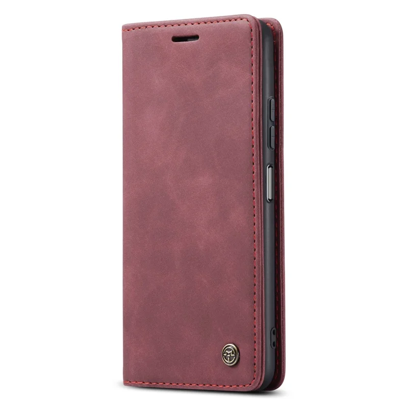 CASEME 013 Series Phone Case for Xiaomi Redmi Note 12 5G (Global) / (India) / (China) / Poco X5 5G Shockproof PU Leather Case Wallet Stand Cover - Wine Red