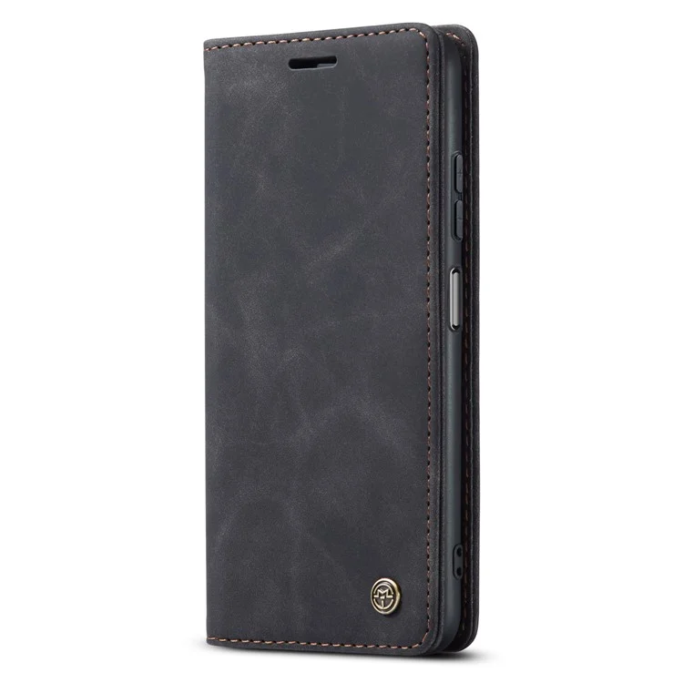 CASEME 013 Series Phone Shell for Xiaomi Redmi Note 12 Pro+ 5G PU Leather Case Wallet Stand Cover - Black