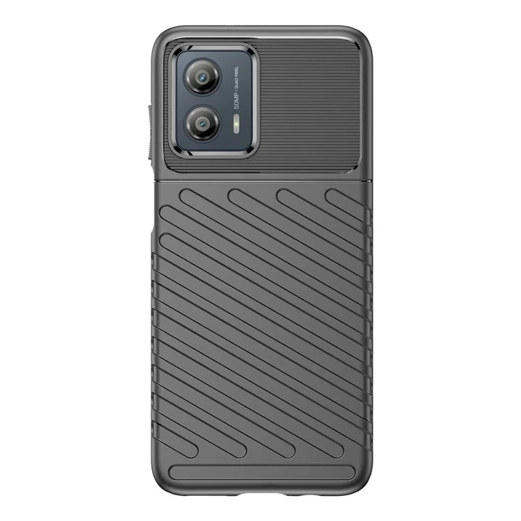 Para Motorola Moto G53 5G Funda para teléfono serie Thunder Funda de teléfono TPU engrosada Textura de tela a cuadros Funda antideslizante para teléfono - Negro