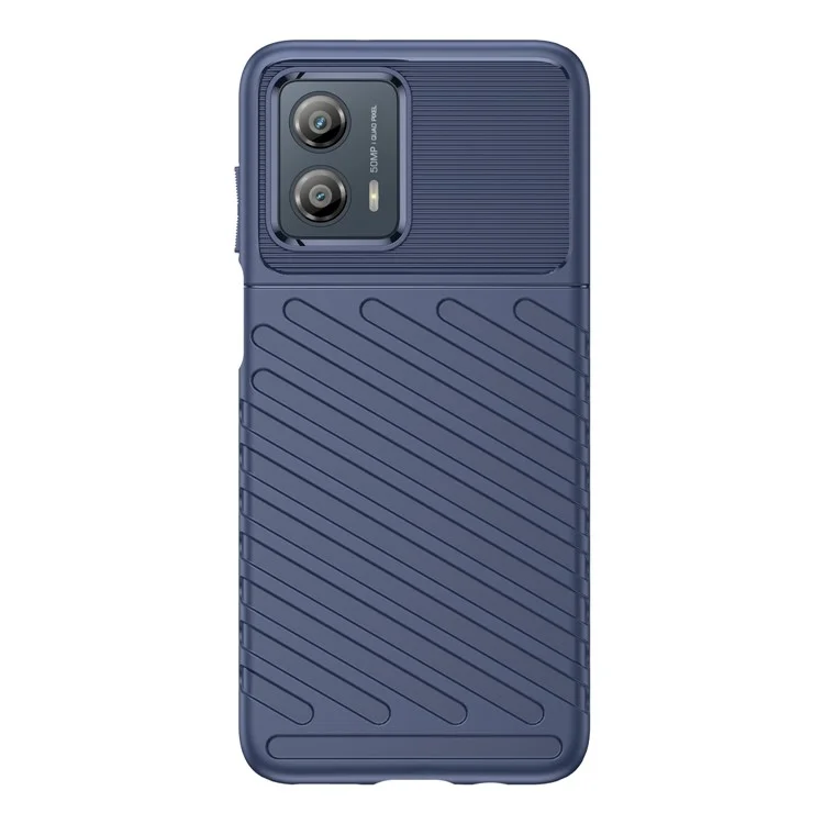 Para o Motorola Moto G53 5G Thunder Series Phone Shell Thickened TPU Phone Case Twill Texture Anti-Slip Phone Cover - Azul
