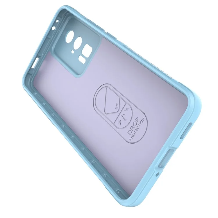 Pour Xiaomi Poco F5 Pro 5G / Redmi K60 Pro 5G / K60 5G Coque de téléphone en TPU flexible et antichoc - Coque de protection arrière robuste - Bleu bébé