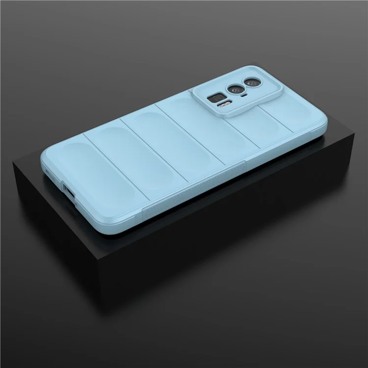 Pour Xiaomi Poco F5 Pro 5G / Redmi K60 Pro 5G / K60 5G Coque de téléphone en TPU flexible et antichoc - Coque de protection arrière robuste - Bleu bébé