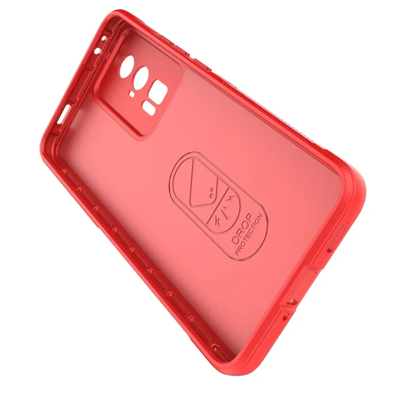 For Xiaomi Poco F5 Pro 5G / Redmi K60 Pro 5G / K60 5G Shockproof Flexible TPU Phone Case Rugged Phone Back Protective Shell Cover - Red